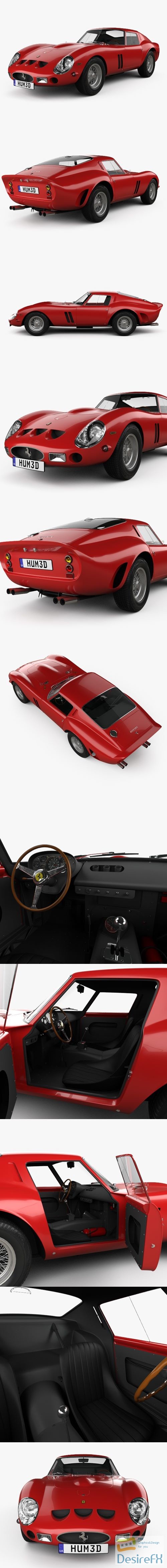 Ferrari 250 GTO (Series I) with HQ interior 1962 3D Model