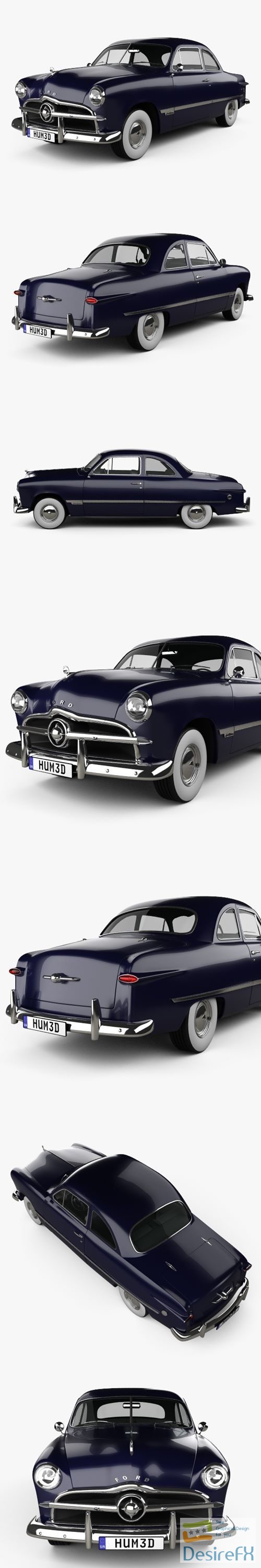 Ford Custom Club Coupe 1949 3D Model