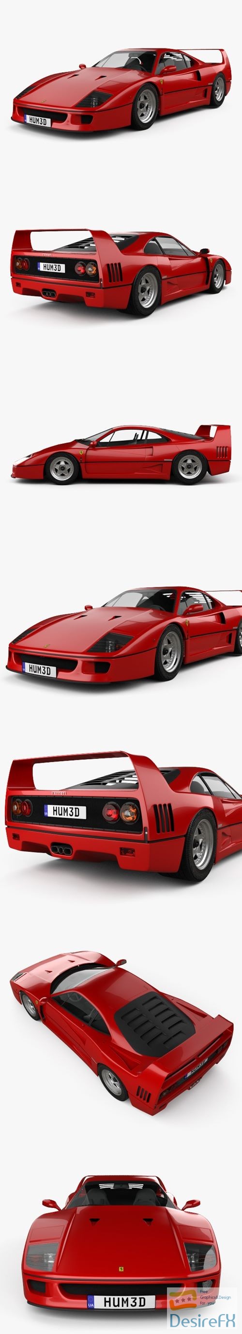 Ferrari F40 1987 3D Model