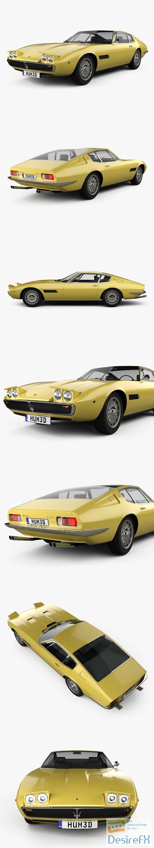 Maserati Ghibli coupe 1967 3D Model
