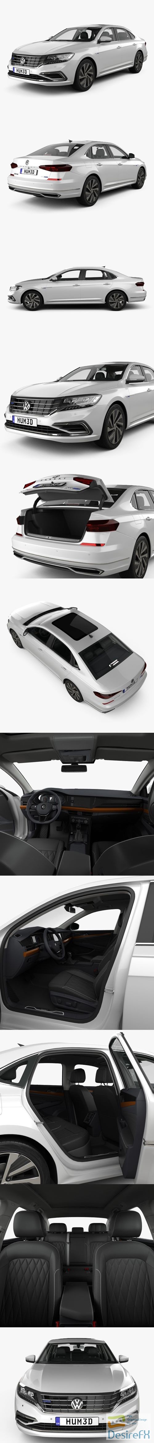 Volkswagen Passat PHEV CN-spec with HQ interior 2019 3D Model