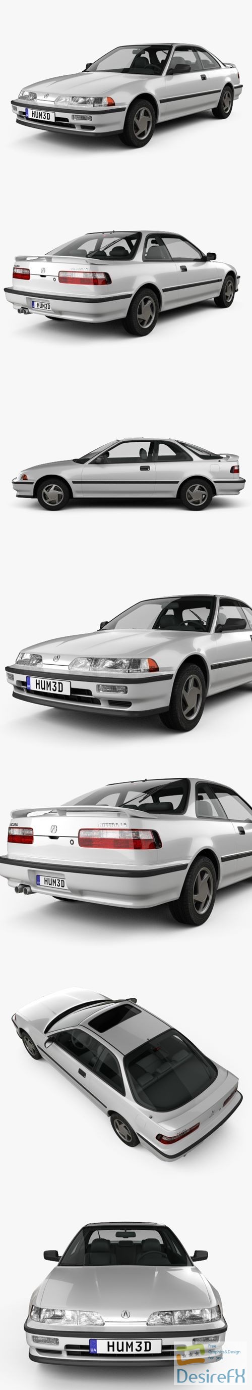 Acura Integra coupe 1991 3D Model