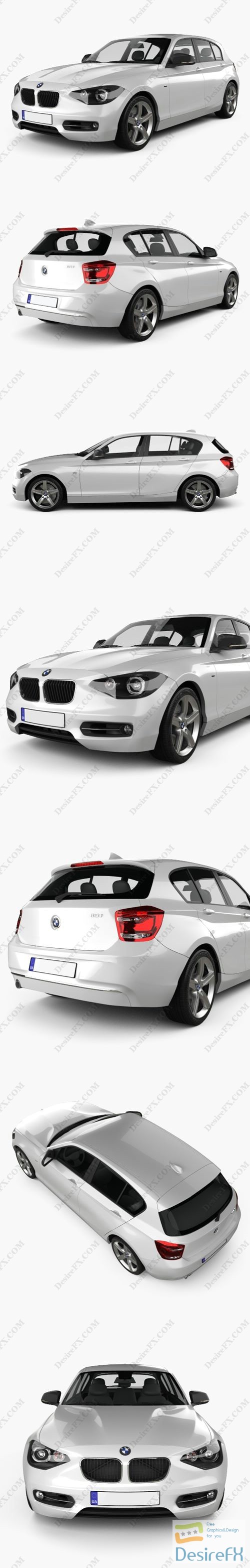 BMW 1-series 5door 2011 3D Model