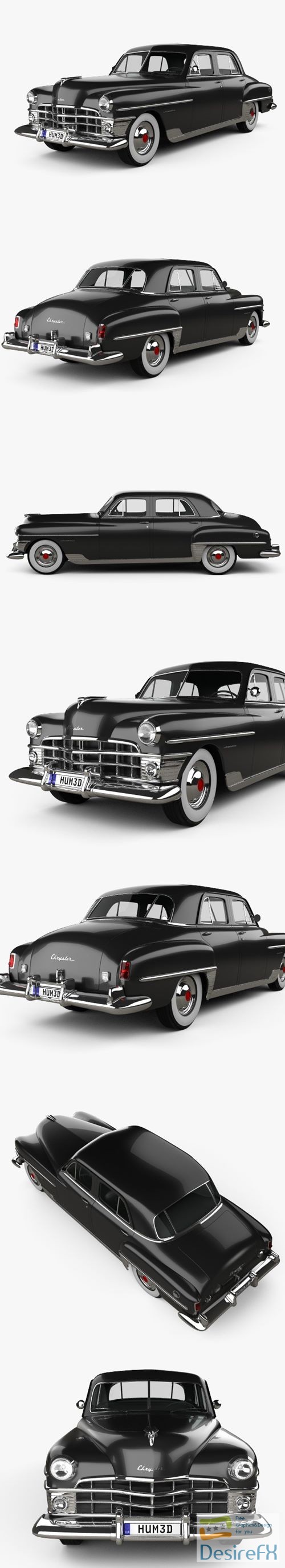 Chrysler New Yorker sedan 1950 3D Model
