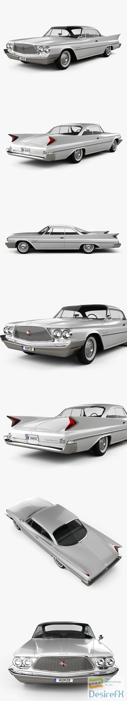 Chrysler Saratoga hardtop coupe 1960 3D Model