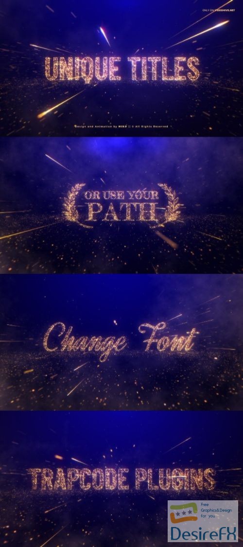 VideoHive Awards Gold Particles Titles 24513891
