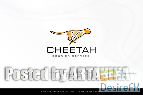 Abstract Cheetah Logo