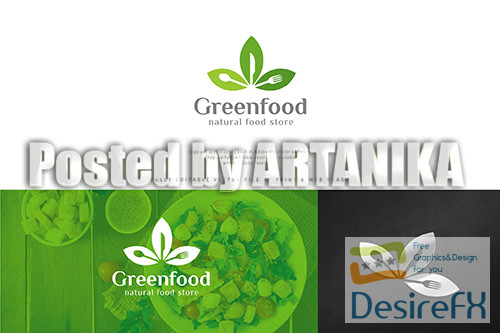 Green Food Logo Template