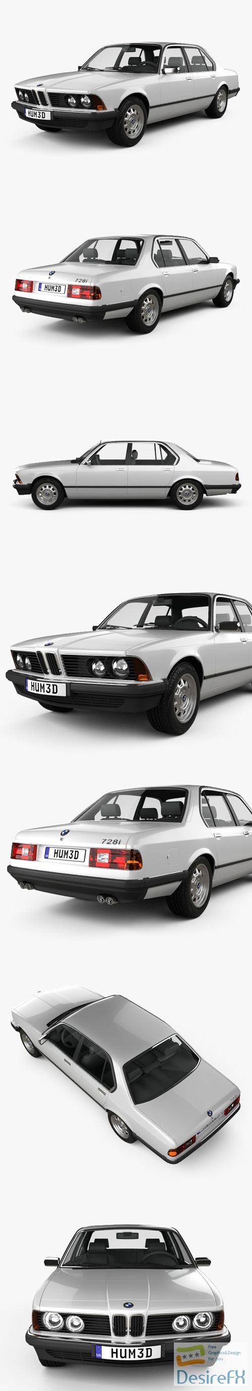 BMW 7-series E23 1982 3D Model