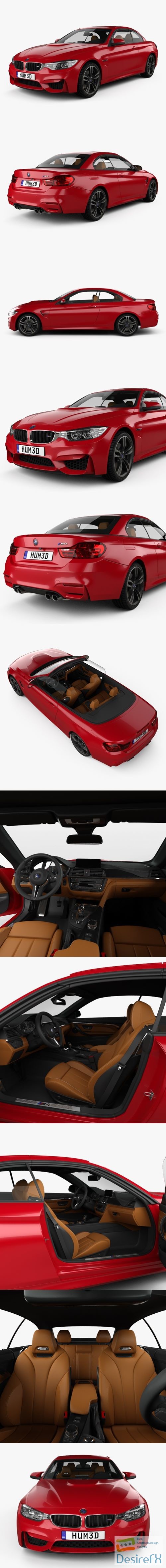 BMW M4 F83 convertible with HQ interior 2014 3D Model