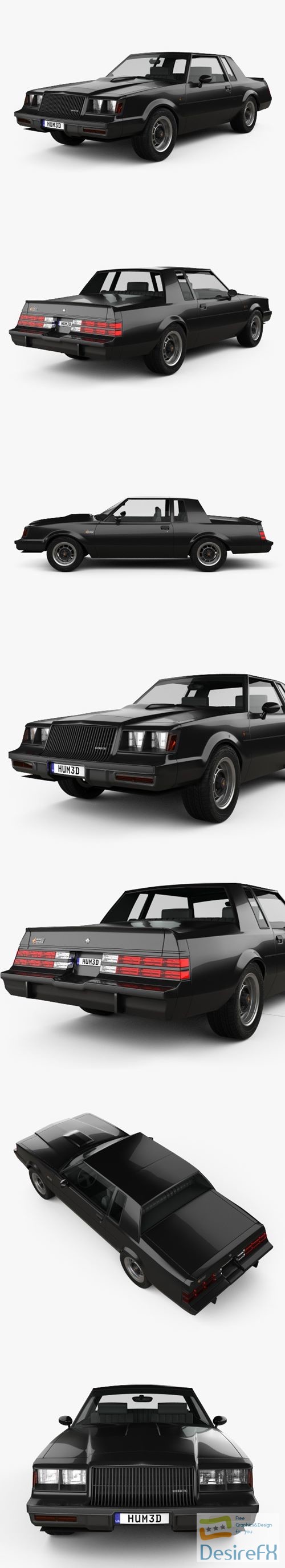 Buick Regal Grand National coupe 1987 3D Model