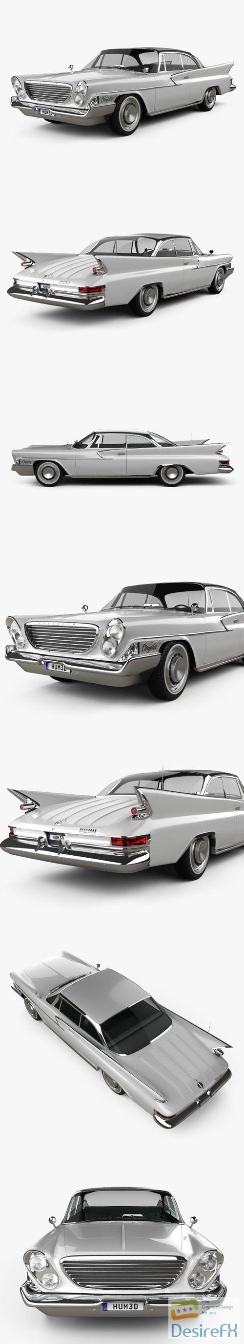 Chrysler Newport 2-door hardtop 1961 3D Model