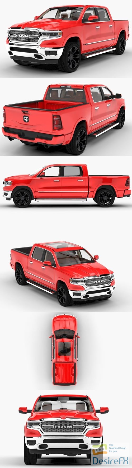 Dodge Ram 2019 Limited 3D Model