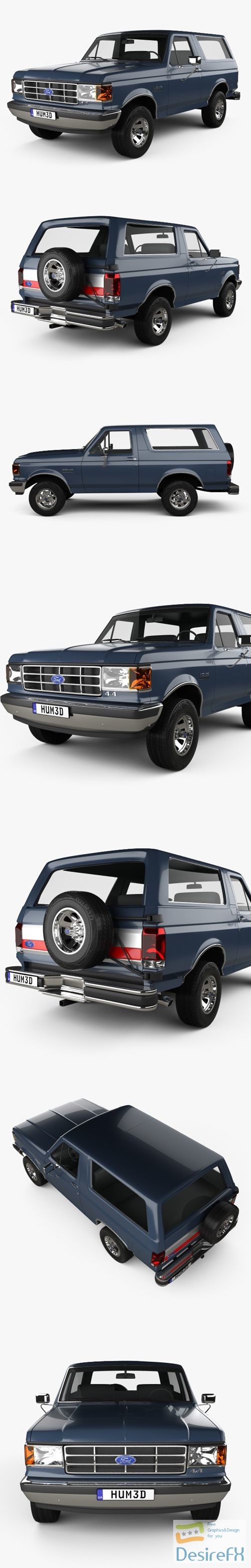 Ford Bronco 1989 3D Model