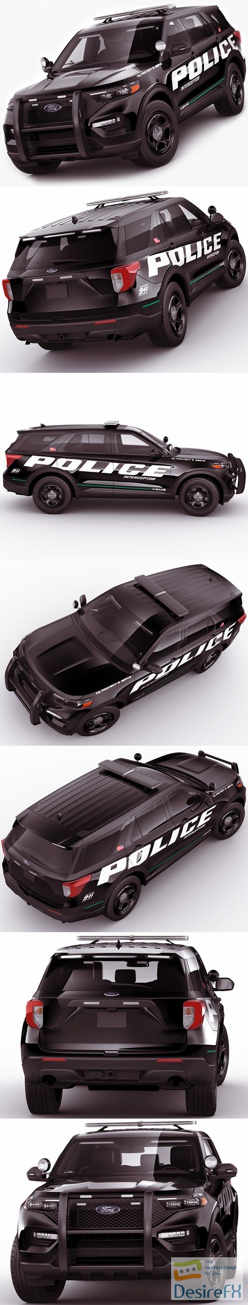 Ford Explorer 2020 Police Interceptor 3D Model