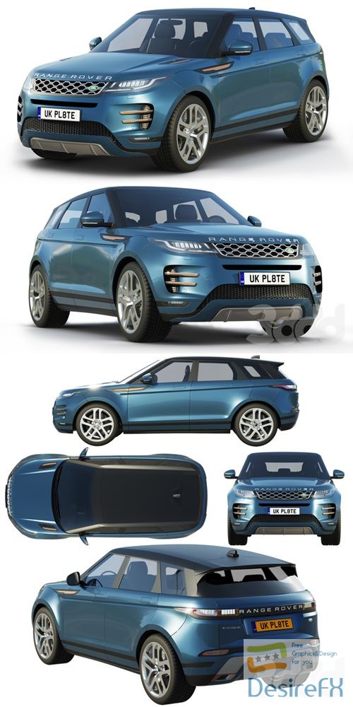 Land Rover Range Rover Evoque R-dynamic 2019 3D Model