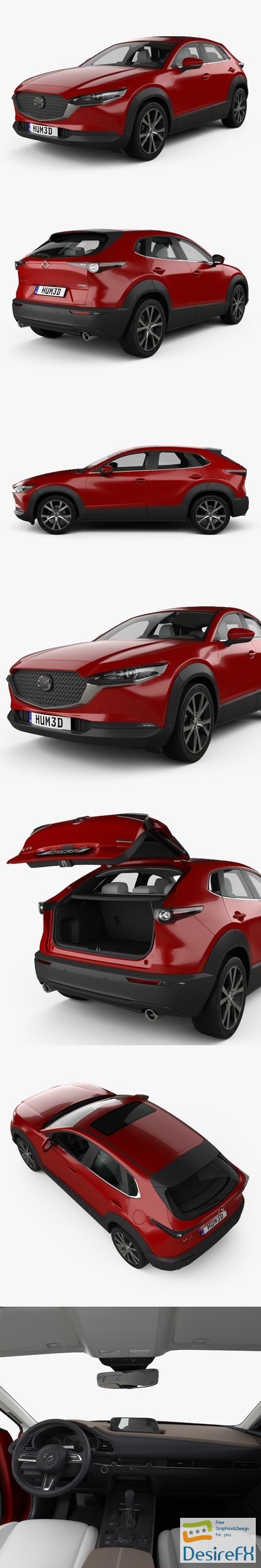 Mazda CX-30 with HQ interior 2020 3D Model