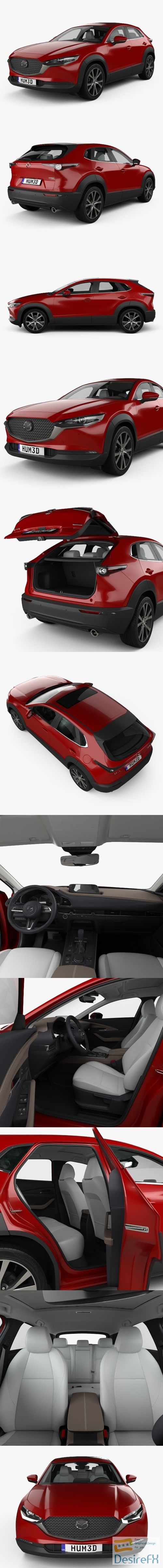 Mazda CX-30 with HQ interior 2020 3D Model