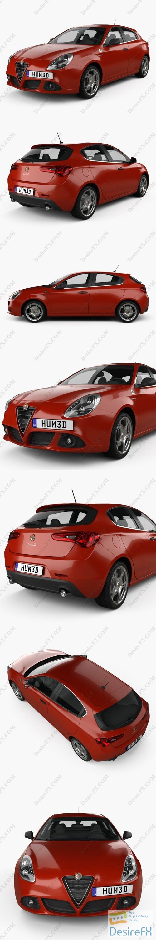 Alfa Romeo Giulietta Quadrifoglio Verde 2014 3D Model