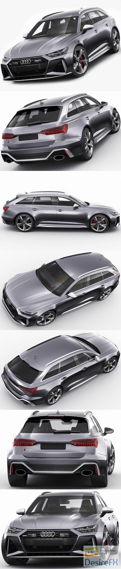 Audi RS6 avant 2020 3D Model