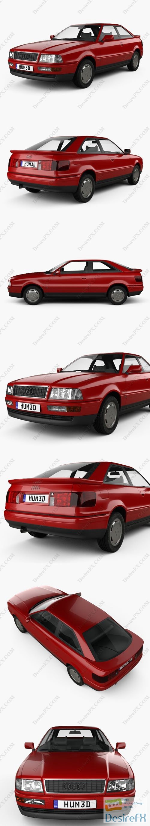 Audi Coupe 1991 3D Model