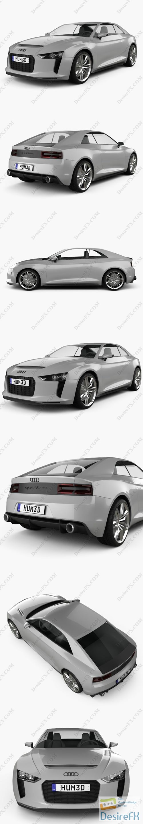 Audi Quattro 2012 3D Model