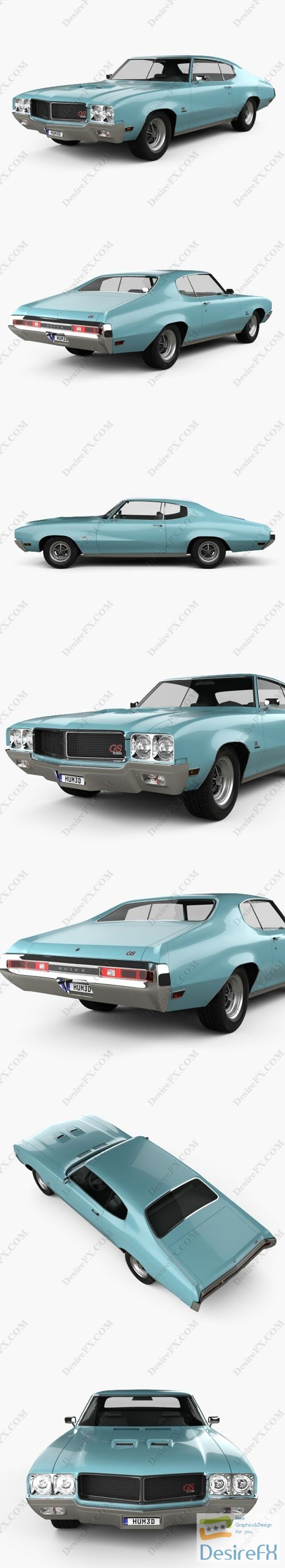 Buick GS 455 Stage 1 coupe 1970 3D Model