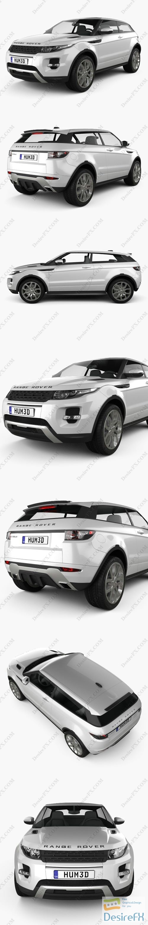 Land Rover Range Rover Evoque 3-door 2011 3D Model