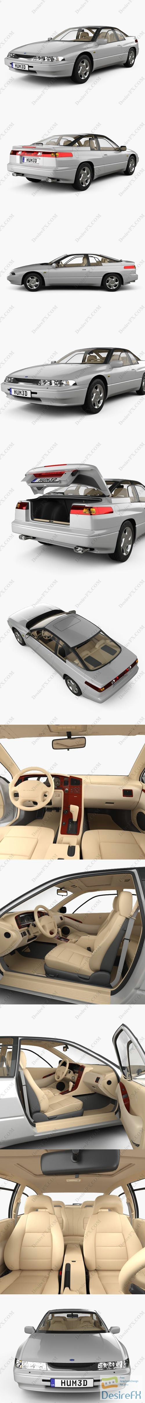 Subaru SVX with HQ interior 1992 3D Model