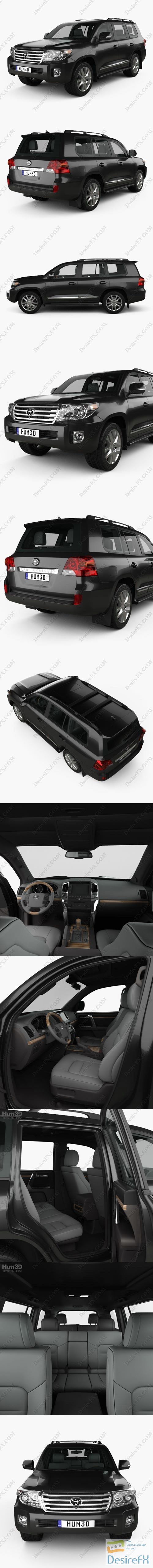 Toyota Land Cruiser J200 with HQ interior 2013 3D Model
