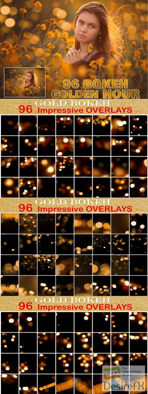Golden Bokeh Overlays, Golden Hour - 4127110
