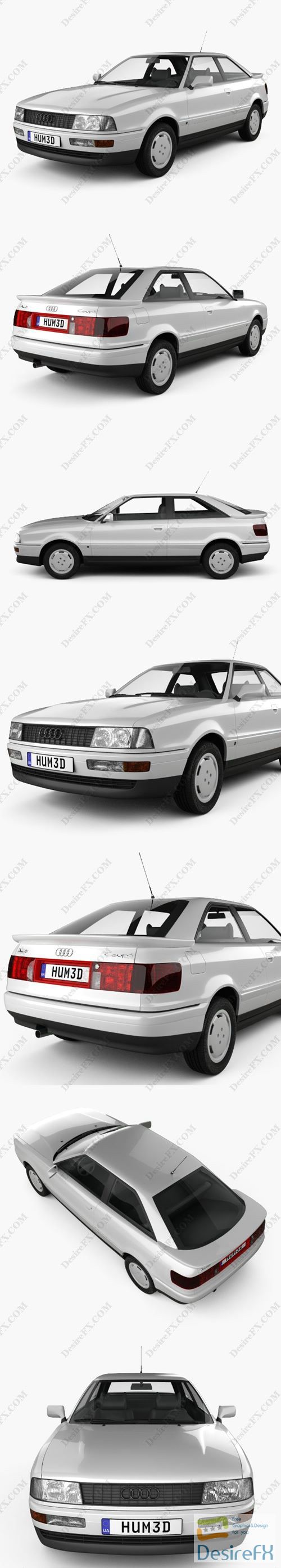 Audi Coupe (8B) 1988 3D Model