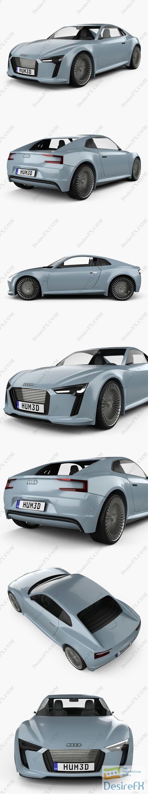 Audi e-tron 2010 3D Model
