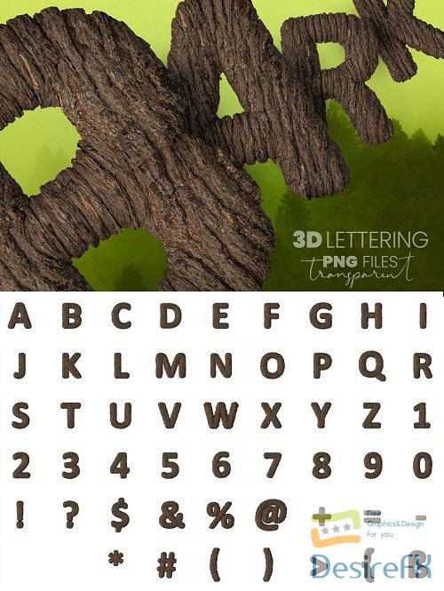 Bark 3D Lettering - 4610396
