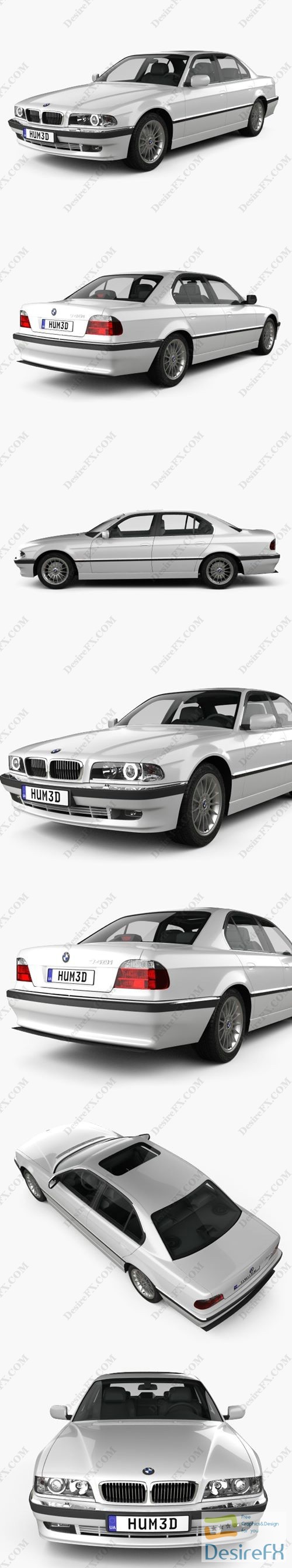 BMW 7 series 1998 3D Model