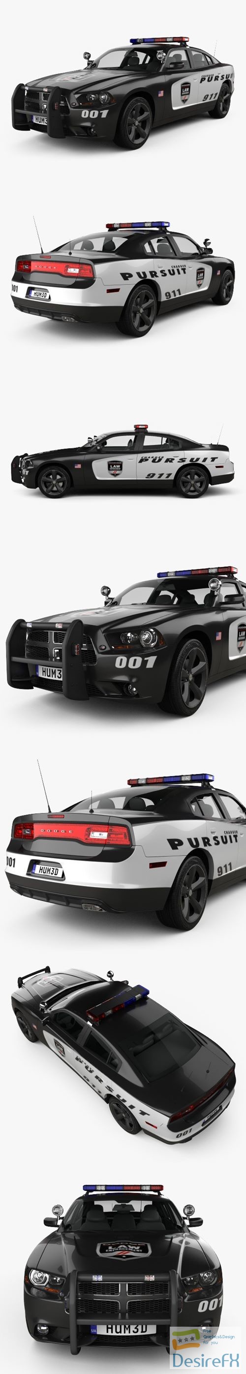 Dodge Charger Police 2011 3D Model