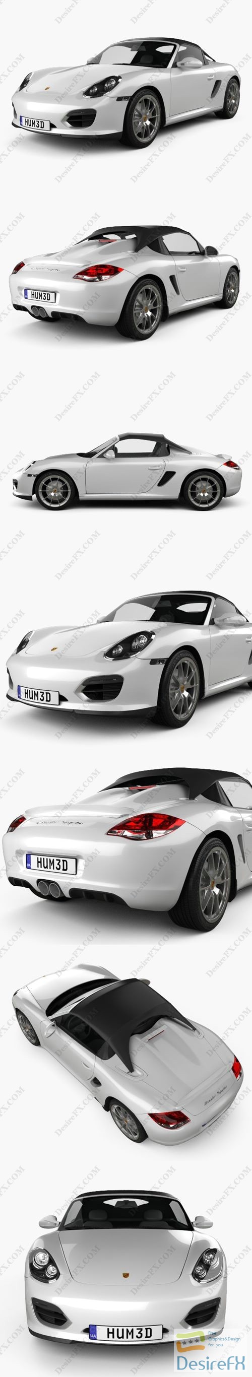 Porsche Boxster Spyder 2011 3D Model