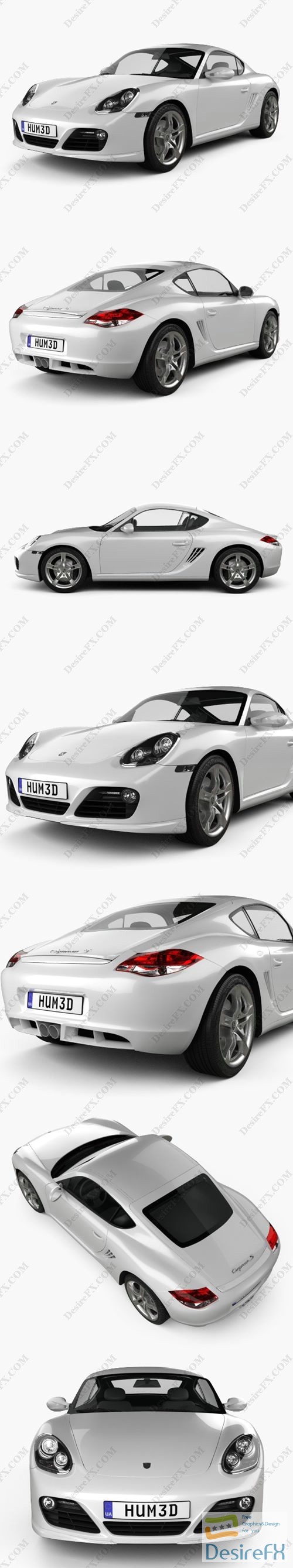Porsche Cayman S 2011 3D Model
