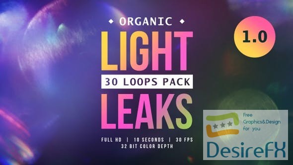 Videohive - Organic Light Leaks 1.0 - 24079300 - Motion Graphics