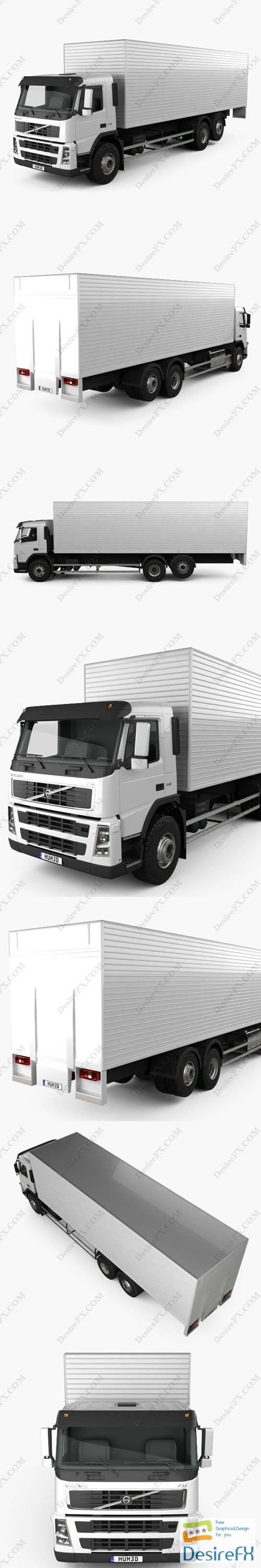 Volvo FM Truck 6x2 Delivery 2010 3D Model