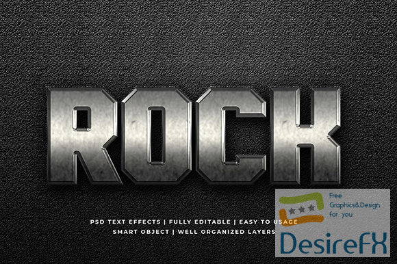 Silver Metal 3d Text Effect Mockup