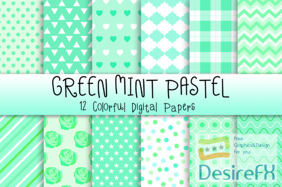 Green Mint Pastel Background