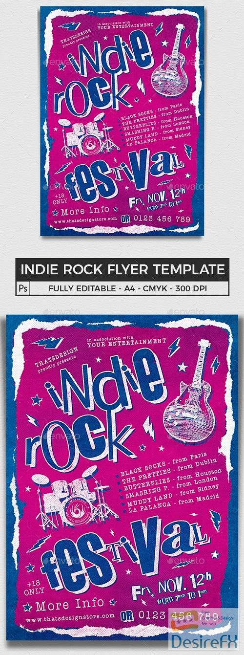 Indie Rock Flyer Template V11 - 25924456 - 4651005
