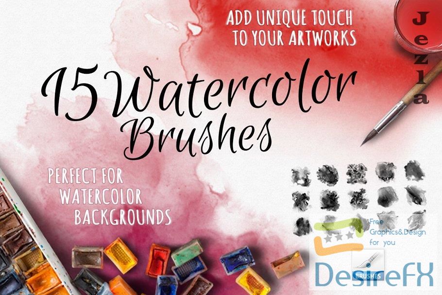 15 Watercolor Handmade Brushes - 724229