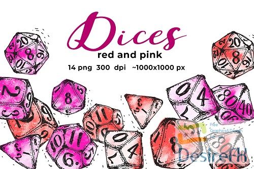 Red and pink dices - 4654137