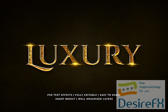 Golden Luxury 3d Text Effect Mockup