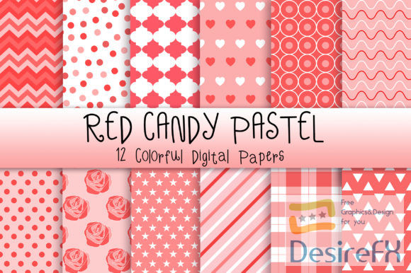 Red Candy Pastel Background