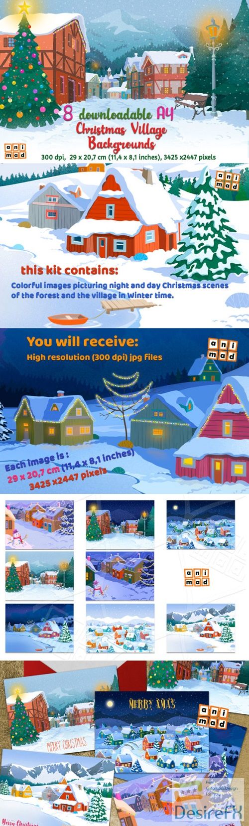 Christmas Village Backgrounds 3382178