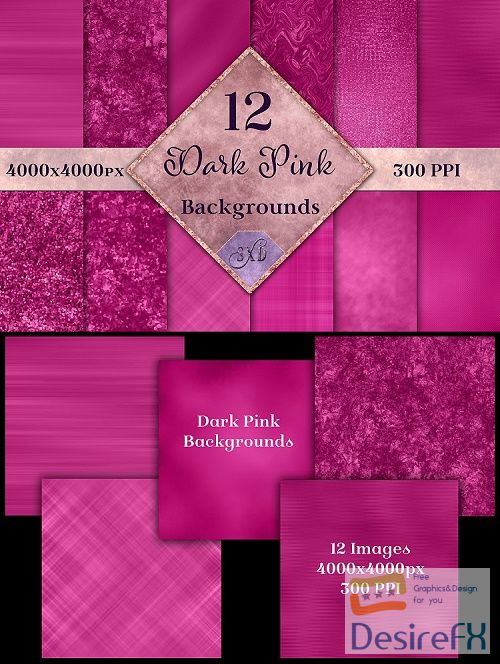 Dark Pink Backgrounds - 12 Image Textures Set - 517241