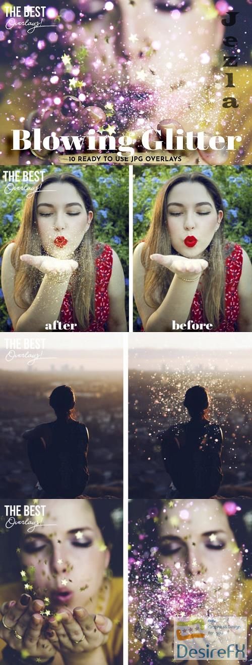 Blowing Glitter Overlays - The Best Overlays’ original Photography Effects